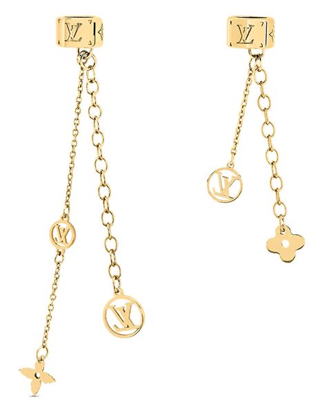 louis vuitton nanogram earphone earrings